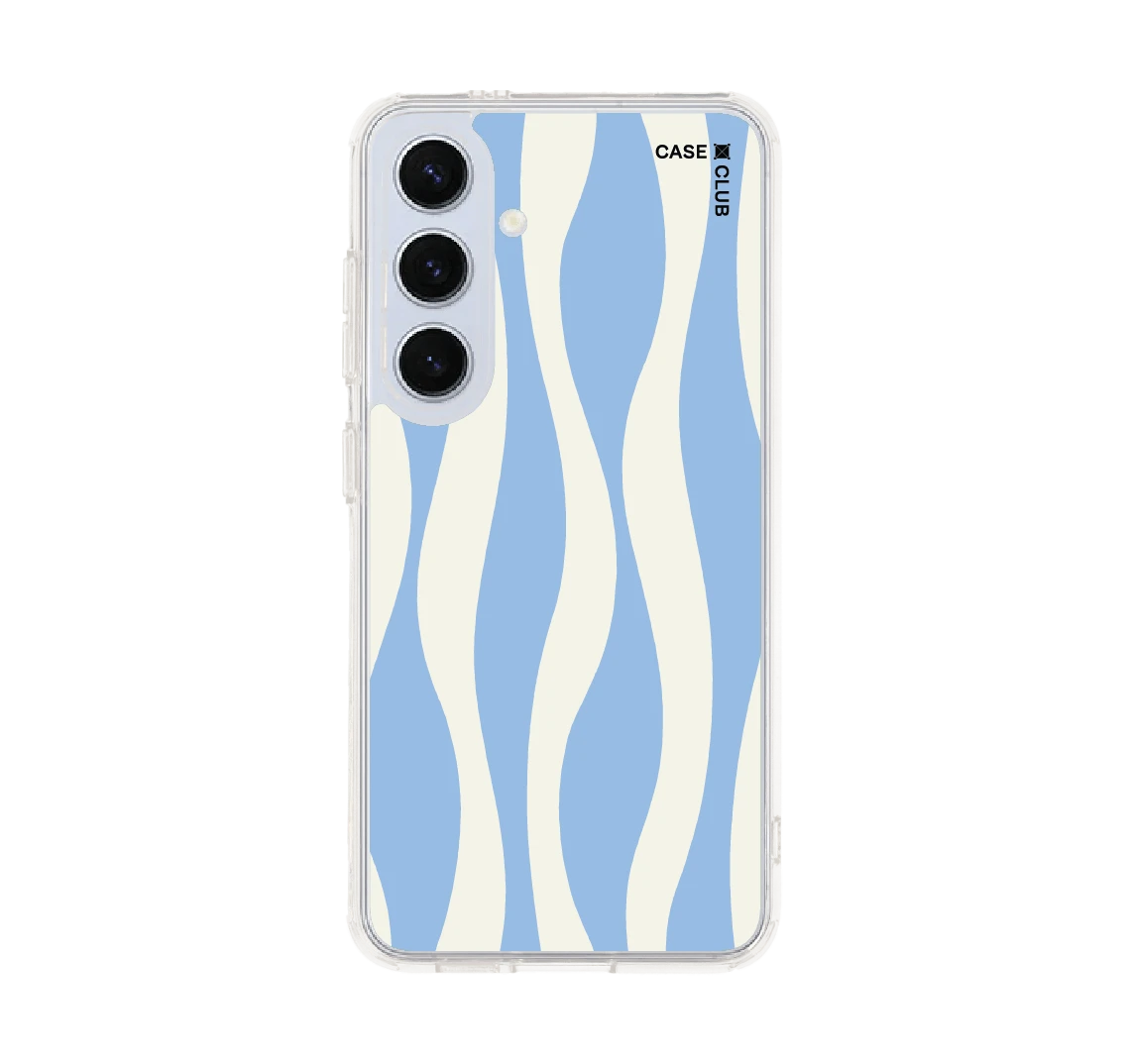 ลายคลื่นน้ำสีขาวน้ำเงิน